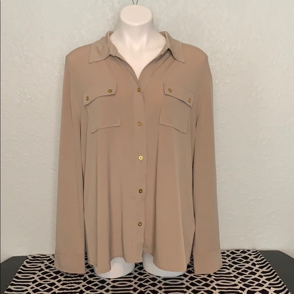Ellen Tracy Tops - Ellen Tracy Button Down Blouse w/ gold buttons XL